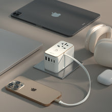 將圖片載入圖庫檢視器 T100L 100W 八合一旅行萬用伸縮線電源供應器 搭配 M100+ USB3.1 Gen2 充電傳輸線