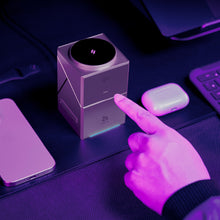 將圖片載入圖庫檢視器 Mag Qube Qi2 立方體智慧型三合一旅行磁吸無線充電座 鈦 搭配 OMNIA P3 USB-C 33W迷你快充電源供應器