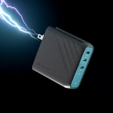 將圖片載入圖庫檢視器 OMNIA Pro 140 140W 3孔旅行萬用急速電源供應器+Mac 360 鋁合金旋轉摺疊式支架