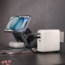 將圖片載入圖庫檢視器 OMNIA Pro 140 140W 3孔旅行萬用急速電源供應器+Mac 360 鋁合金旋轉摺疊式支架