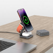 將圖片載入圖庫檢視器 Mag 3 折疊式三合一旅行磁吸無線充電座 + OMNIA P3 USB-C 33W迷你快充電源供應器