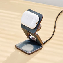 將圖片載入圖庫檢視器 Mag 3 折疊式三合一旅行磁吸無線充電座 + OMNIA P3 USB-C 33W迷你快充電源供應器