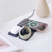 將圖片載入圖庫檢視器 M301 Qi2 三合一磁吸充電盤 + EVE II 飛機用藍牙音訊收發器