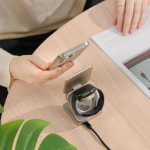 將圖片載入圖庫檢視器 Mag 3 Pro Qi2 15W磁吸三用無線充電座 搭配 OMNIA X6i 66W USB-C 三孔迷你快速電源供應器