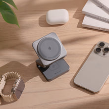 將圖片載入圖庫檢視器 Mag 3 Pro Qi2 15W磁吸三用無線充電座 搭配 OMNIA X6i 66W USB-C 三孔迷你快速電源供應器