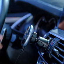 將圖片載入圖庫檢視器 OMNIA CX2 - 質感金屬炫光藍車用磁吸充電器 + PeAk II USB-C to Lightning Cable C120B 金屬編織傳輸線(120cm)