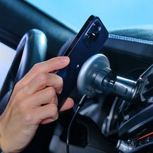 將圖片載入圖庫檢視器 OMNIA CX2 - 質感金屬炫光藍車用磁吸充電器 + PeAk II USB-C to Lightning Cable C120B 金屬編織傳輸線(120cm)