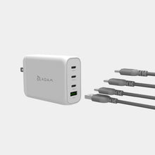 將圖片載入圖庫檢視器 OMNIA Pro 130 130W 4孔旅行萬用快速電源供應器 + PeAk II USB-C to Lightning C120B 金屬編織傳輸線