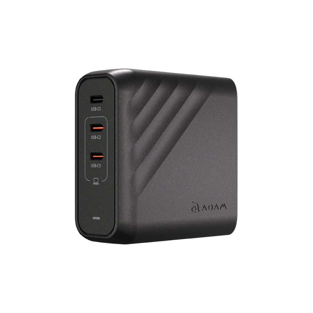 OMNIA Pro 140 140W  3孔旅行萬用急速電源供應器＋CASA S200 USB-C 對 USB-C 60W 編織充電線 (200CM)