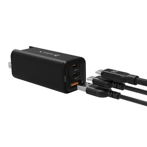 OMNIA X6i - PD / QC 66W 三孔迷你快充器 + CASA P200 USB-C 對 USB-C 240W 編織充電線 (200CM)