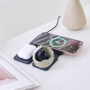 [新品上市] M301 Qi2 三合一磁吸充電盤 + T70L 70W 七合一旅行萬用伸縮線電源供應器