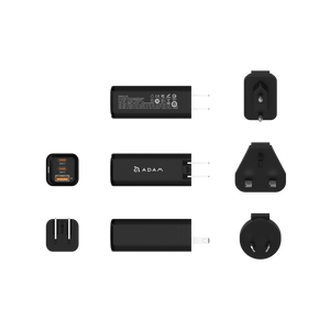 OMNIA X6i - PD / QC 66W 三孔迷你快充器 + CASA S120 USB-C 對 USB-C 60W 編織充電線 (120CM)