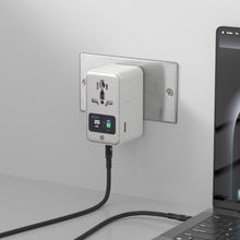 將圖片載入圖庫檢視器 T100D 100W 數顯型旅行萬用電源供應器 搭配 VIONTA T1S 自帶線固態式行動電源
