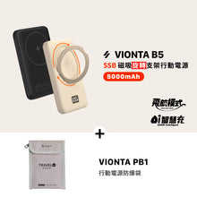 將圖片載入圖庫檢視器 VIONTA PB1 行動電源防爆袋 搭配 VIONTA B5 SSB固態式磁吸旋轉支架行動電源
