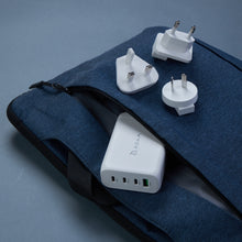 將圖片載入圖庫檢視器 OMNIA Pro 130 130W 4孔旅行萬用快速電源供應器 + PeAk II USB-C to Lightning Cable C200B 金屬編織傳輸線
