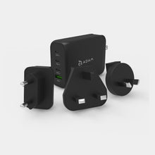 將圖片載入圖庫檢視器 OMNIA Pro 130 130W 4孔旅行萬用快速電源供應器 + PeAk II USB-C to Lightning Cable C200B 金屬編織傳輸線
