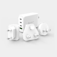 將圖片載入圖庫檢視器 OMNIA Pro 130 130W 4孔旅行萬用快速電源供應器 + PeAk II USB-C to Lightning Cable C200B 金屬編織傳輸線
