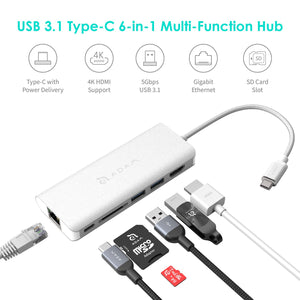 CASA Hub A01 USB-C 六合一100W多功能集線器