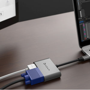 CASA Hub VH1 USB 3.1 Type−C 轉 VGA−HDMI 二合一顯示轉接器