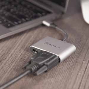 CASA Hub VH1 USB 3.1 Type−C 轉 VGA−HDMI 二合一顯示轉接器